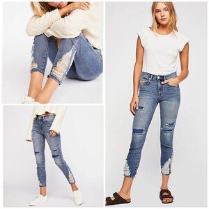 Free People “About a Girl” High-Rise Skinny Jeans, 24